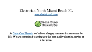 Electrician North Miami Beach FL