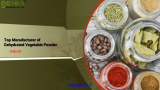 Top Manufacturer of Dehydrated Vegetable Powder | Garon Dehydrates Pvt. Ltd