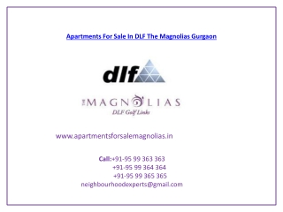 Apartments For Sale In DLF The Magnolias Gurgaon