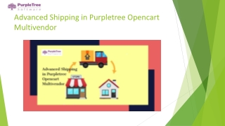 Advanced Shipping in Purpletree Opencart Multivendor