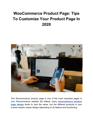 WooCommerce Product Page: Tips To Customize Your Product Page In 2020