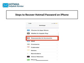 1-888-726-3195 Steps to Recover Hotmail Password on iPhone