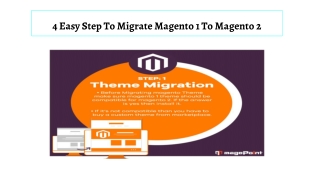 4 Easy Step To Migrate From Magento 1 To Magento 2