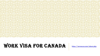 Work Visa for Canada
