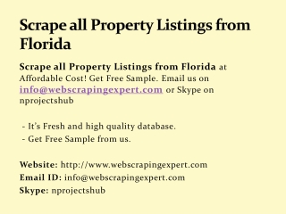 Scrape all Property Listings from Florida