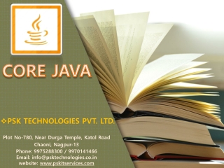 Core & Advance Java For Beginner-PSK Technologies Pvt. Ltd. Nagpur