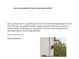 How to Download All Videos from Ring Doorbell?