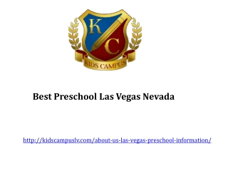 Best Preschool Las Vegas Nevada