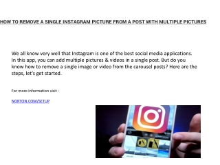 HOW TO REMOVE A SINGLE INSTAGRAM PICTURE FROM A POST WITH MULTIPLE PICTURES