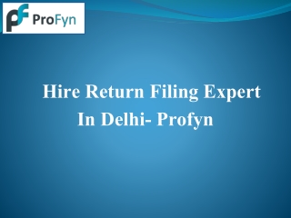 Hire CA for Return Filing