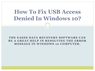 How To Fix USB Access Denied In Windows 10