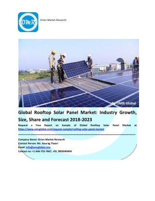 Global Rooftop Solar Panel Market Size, Share, Trends & Forecast 2018-2023