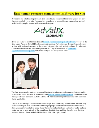 Best human resource management software for you