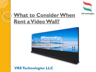 What to Consider When Rent a Video Wall?