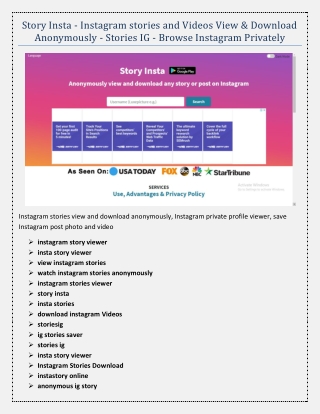 instagram stories viewer