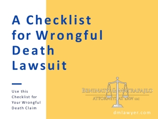 A Checklist for Wrongful Death Lawsuit