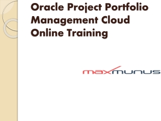 What will you learn as a part of the Oracle Project Portfolio Management Cloud Training