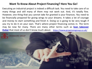 Project Financing funding UK