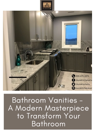Bathroom Vanities - A Modern Masterpiece to Transform Your Bathroom