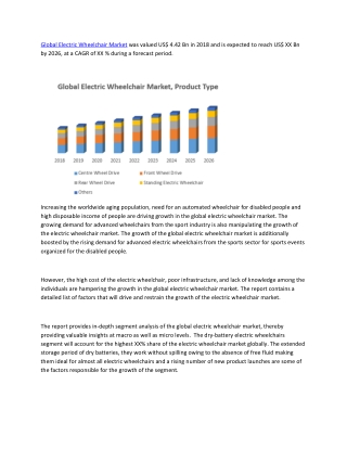 Global Electric Wheelchair Market – Industry Analysis and Forecast (2019-2026)