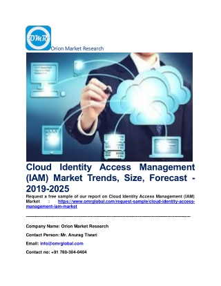 Cloud Identity Access Management (IAM) Market Trends, Size, Forecast - 2019-2025