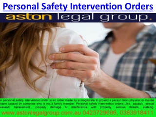 Apply Personal Safety Intervention Orders | Applying for an Intervention Order in Melbourne