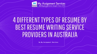 Avail the best resume writing services Australia at a pocket-friendly price!