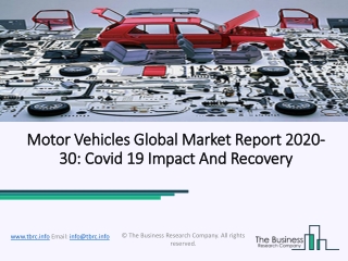 Motor Vehicles Market Future Growth Innovation Strategies Forecast To 2030
