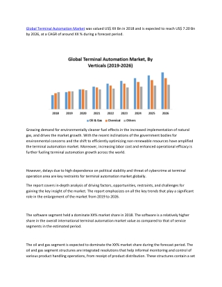 Global Terminal Automation Market – Industry Analysis and Forecast (2019-2026)