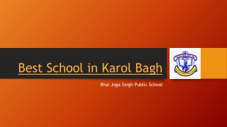 Best School in Karol Bagh