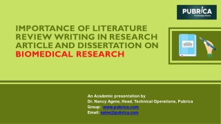 IMPORTANCE OF LITERATURE REVIEW WRITING IN RESEARCH ARTICLE – PUBRICA