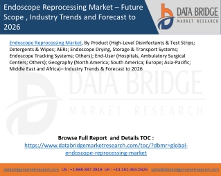Endoscope Reprocessing Market – Future Scope , Industry Trends and Forecast to 2026