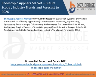 Endoscopic Appliers Market – Future Scope , Industry Trends and Forecast to 2026