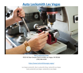 Auto Locksmith Las Vegas