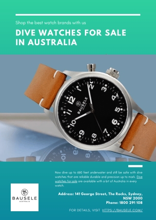 Dive Watches for Sale in Australia