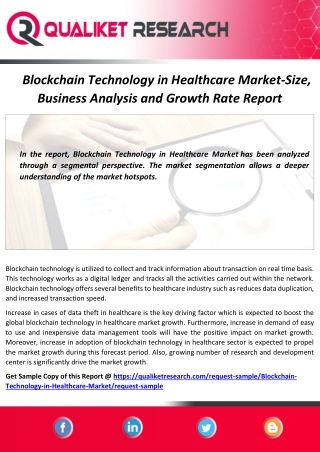 How Global Blockchain Technology in Healthcare Will Reach at Higher CAGR?