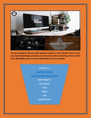 Web Design Company San Antonio | Southtown Designs