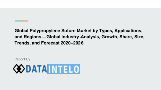 Polypropylene Suture Market growth opportunity and industry forecast to 2026