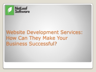 Website Development Services: How Can They Make Your Business Successful?