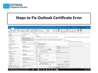 1-888-726-3195 Steps to Fix Outlook Certificate Error