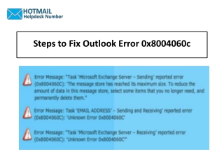 1-888-726-3195 Steps to Fix Outlook Error 0x8004060c