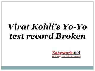 Virat Kohli’s Yo-Yo test record Broken