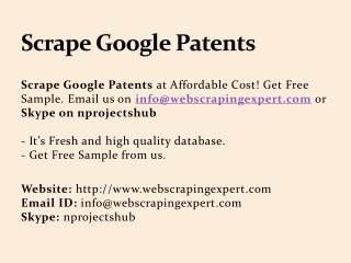 Scrape Google Patents