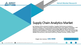 Supply Chain Analytics Market Demand, Sales, Growth, Supply Chain, By Advanced Technologies & Growth Opportunities in Gl
