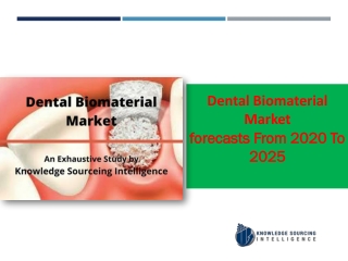 Dental Biomaterial Market  to grow at a CAGR of 7.41%  (2019-2025)