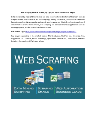 Web Scraping Services Market, by Type, By Application and by Region