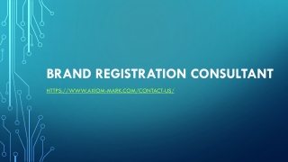 Brand Registration Consultant