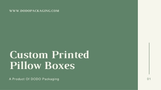 Custom Printed Pillow Boxes And Packaging