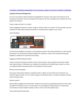 online homework and remote learning