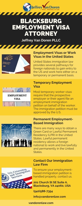 Blacksburg Employment Visa Attorney